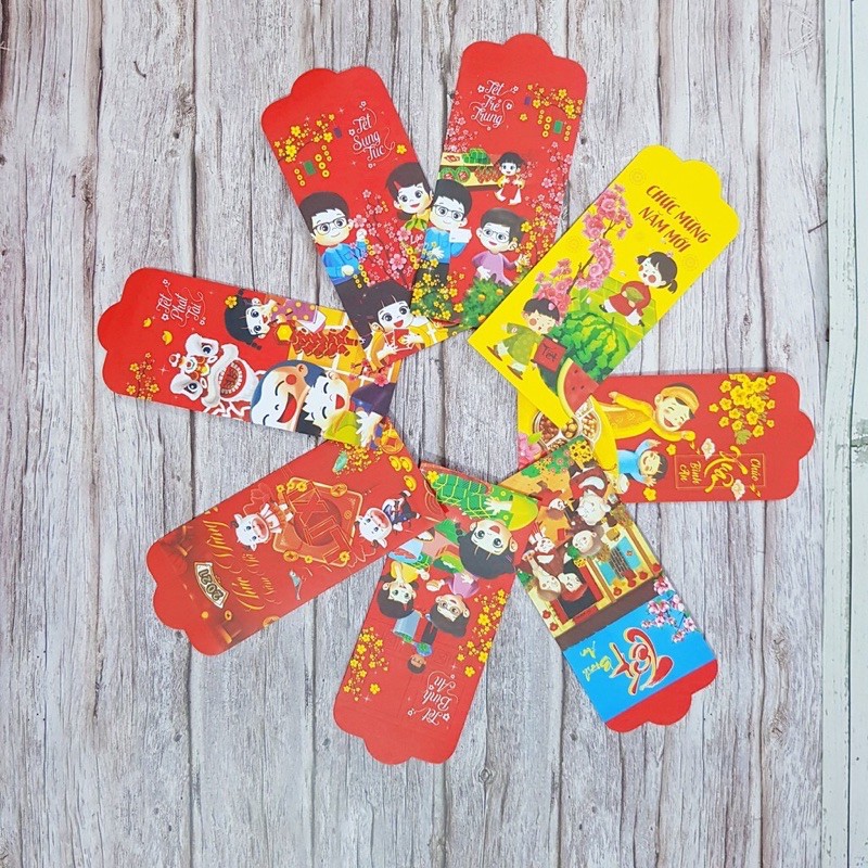 Sét 10 chiếc bao Lì xì Tết chất đẹp
