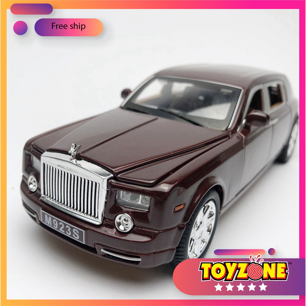 Xe mô hình tĩnh Rolls Royce Phantom tỉ lệ 1:24 XLG khung thép, sơn tĩnh điện màu Đỏ mận