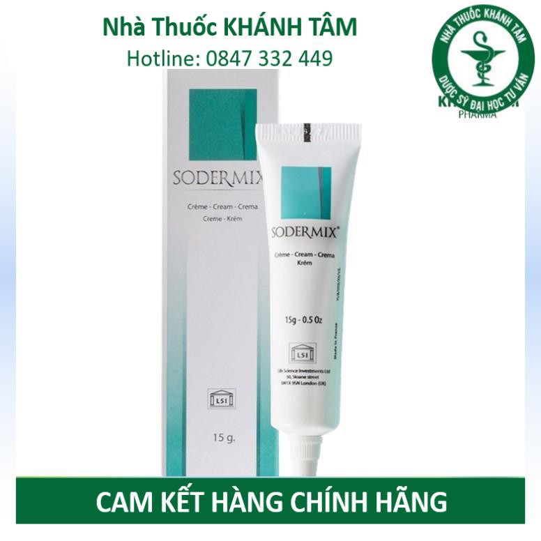 Sodermix Cream 15g - Dùng cho sẹo lồi, sẹo phì đại, chàm Sodemix _Khánh Tâm ! !