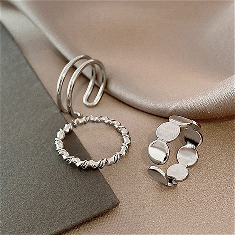 Nhẫn Trơn Hai Lớp Thiết Kế Tinh Tế Thời Trang Cao Cấp Cho Nữ