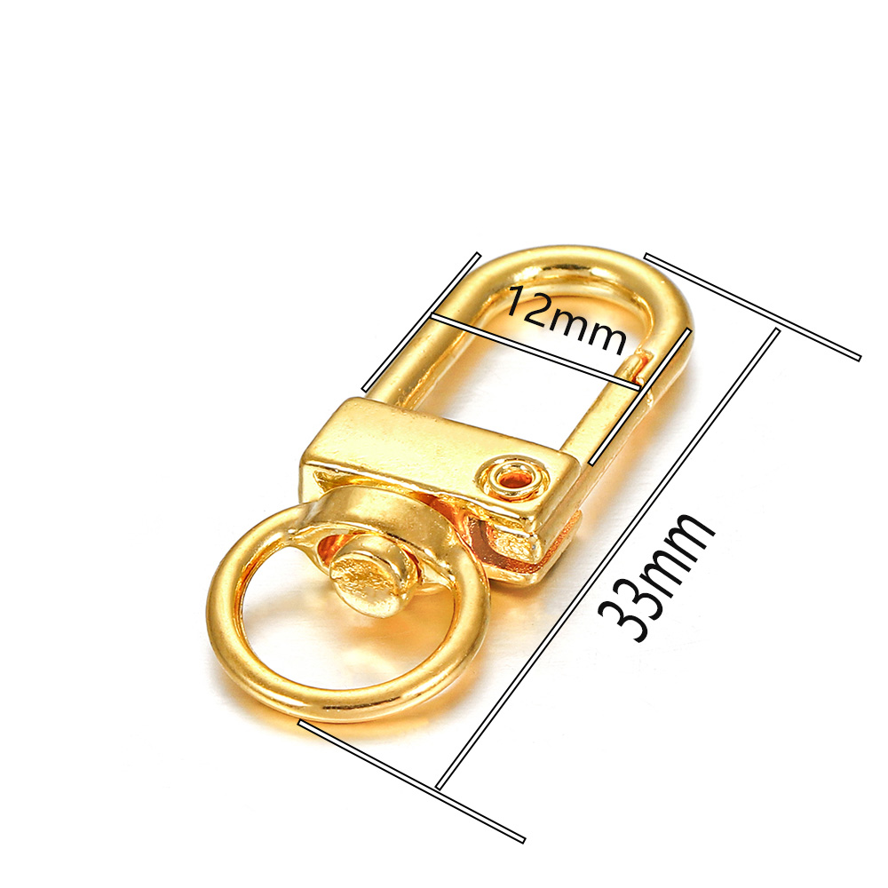 Set 10 móc khóa ST.KUNKKA làm đồ trang sức bằng hợp kim kẽm đường kính 12mm DIY