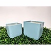 Chậu Men Sứ Hình Vuông 10x10x10cm Trồng Cây Phong Thủy, Cây Để Bàn