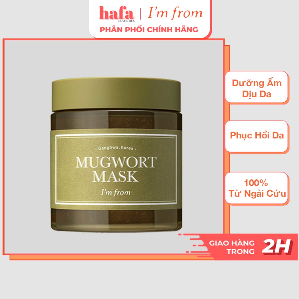 Mặt nạ ngải cứu làm dịu da sau mụn, da kích ứng I’M FROM Mugwort Mask _ I'm From Chính Hãng