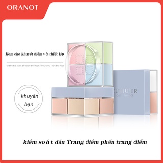 Phấn phủ trang điểm bốn màu sắc lâu trôi kiềm dầu chống thấm nước