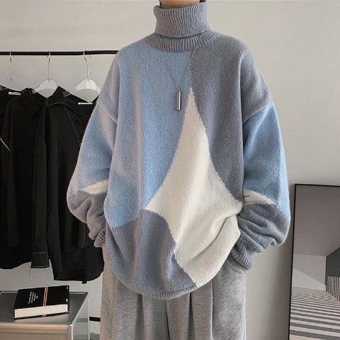 Áo Sweater Cổ Lọ Chất Liệu Dày Dặn Màu Sắc Trẻ Trung Cho Nam | BigBuy360 - bigbuy360.vn