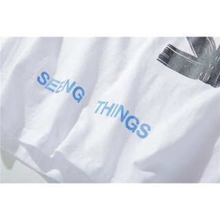 ÁO TEE THUN TAY LỠ UNISEX OFF WHITE