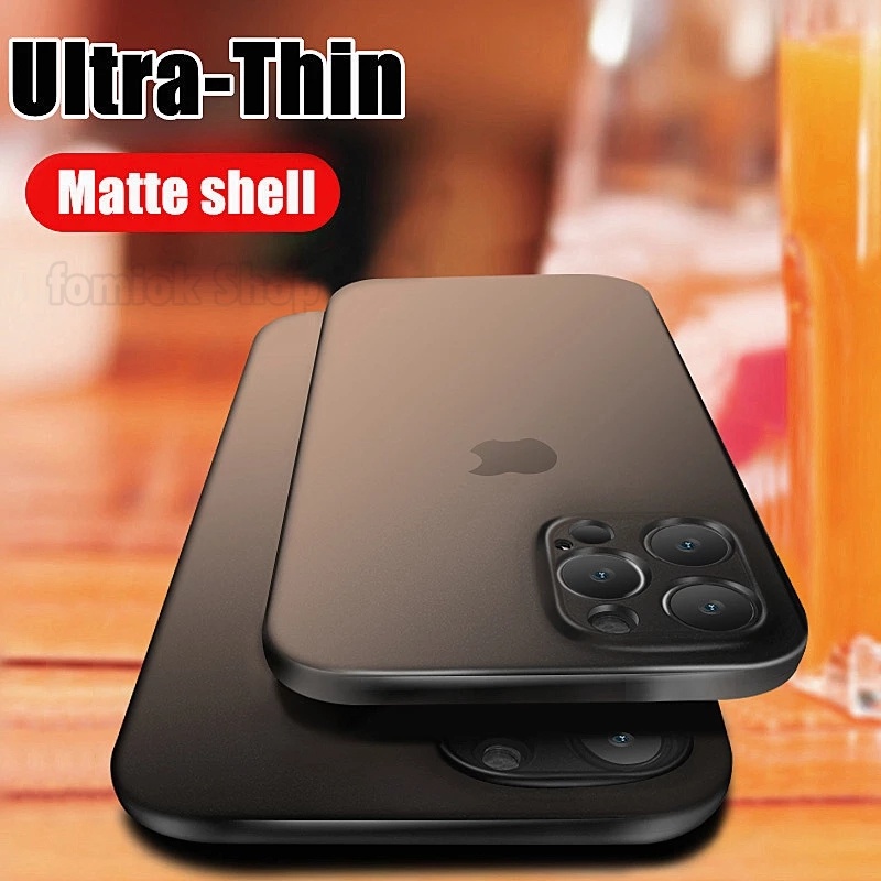 Ốp điện thoại TPU mềm nhám trong suốt siêu mỏng hình vuông cổ điển dành cho iphone 13 Pro Max 13Mini