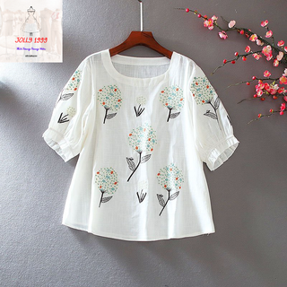 Áo kiểu nữ chất đũi ngắn tay thanh lịch.  A17