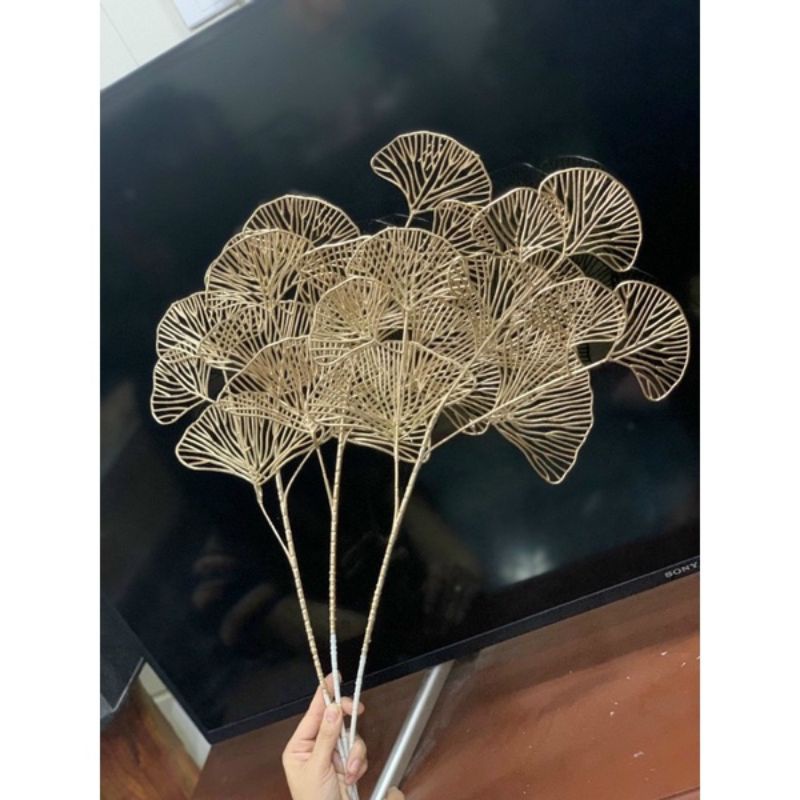 Cành dẻ quạt đồng trang trí bình hoa cháp phụ kiện trang trí ngày tết