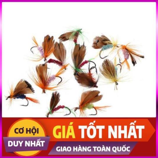 [Xả Kho 3 Ngày] Set 12 con mồi lông gắn lông vũ và cánh bướm siêu đẹp