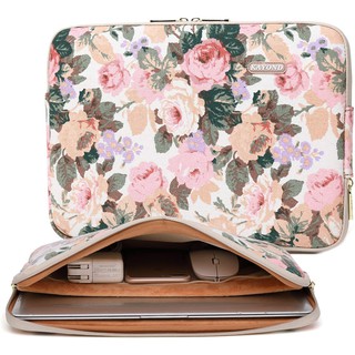 GIV6 13 14 15 inch Laptop Sleeve Bag, Waterproof Shock Resistant Canvas Notebook Protective Bag Carrying Case Womens Laptop Bag Compatible with MacBook Pro/MacBook Air/Dell/HP/ASUS