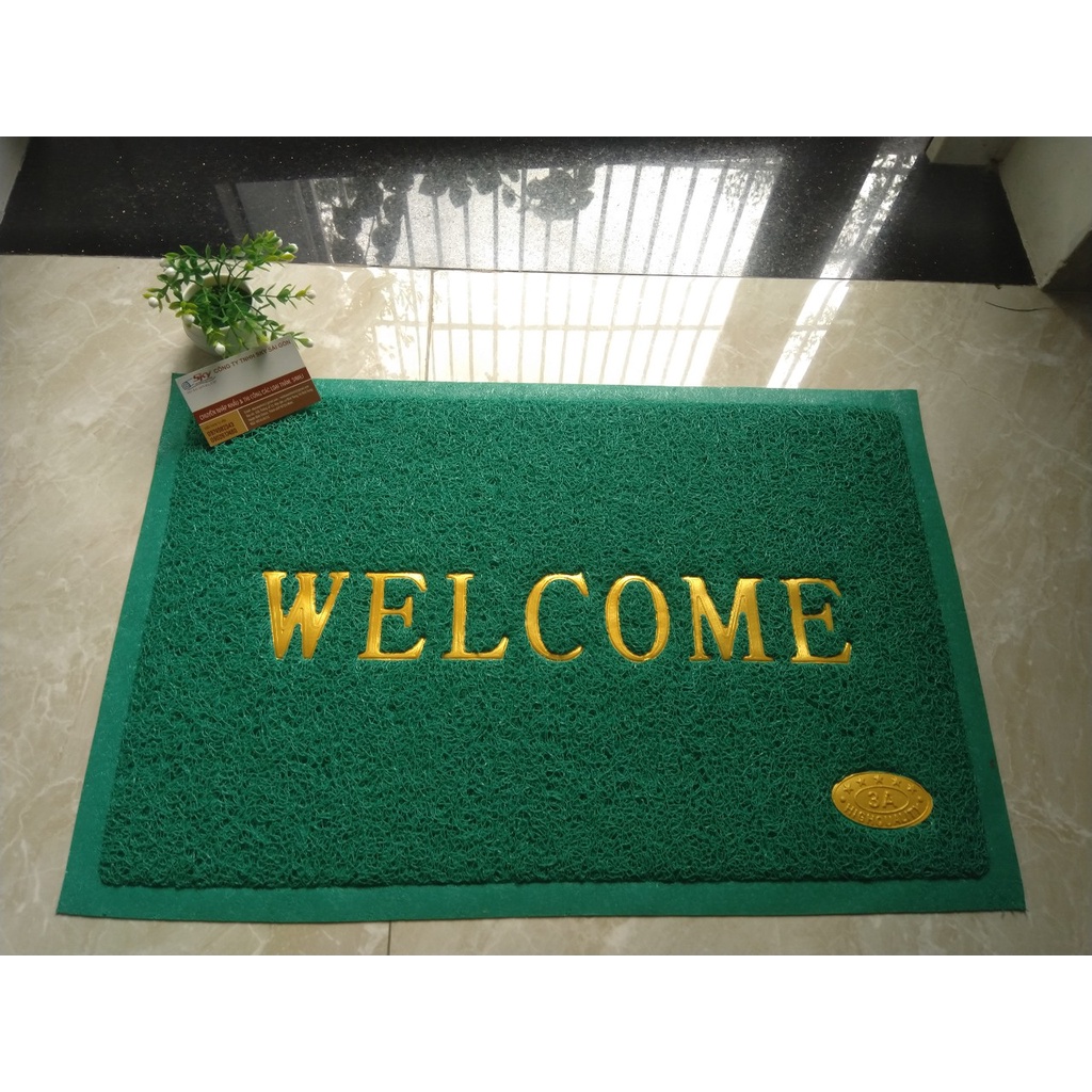 Thảm chùi chân welcome, thảm nhựa welcome 60x90 40x60 50x70