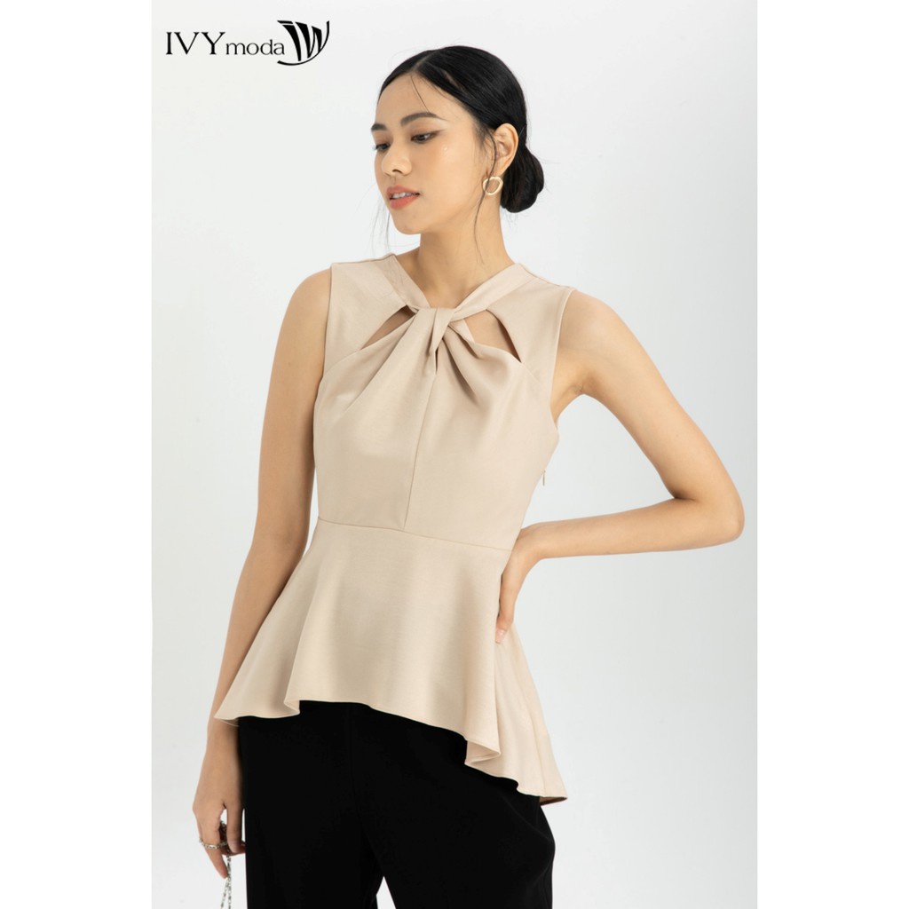 Áo peplum nữ cổ cách điệu thiết kế IVY moda MS 15M6532