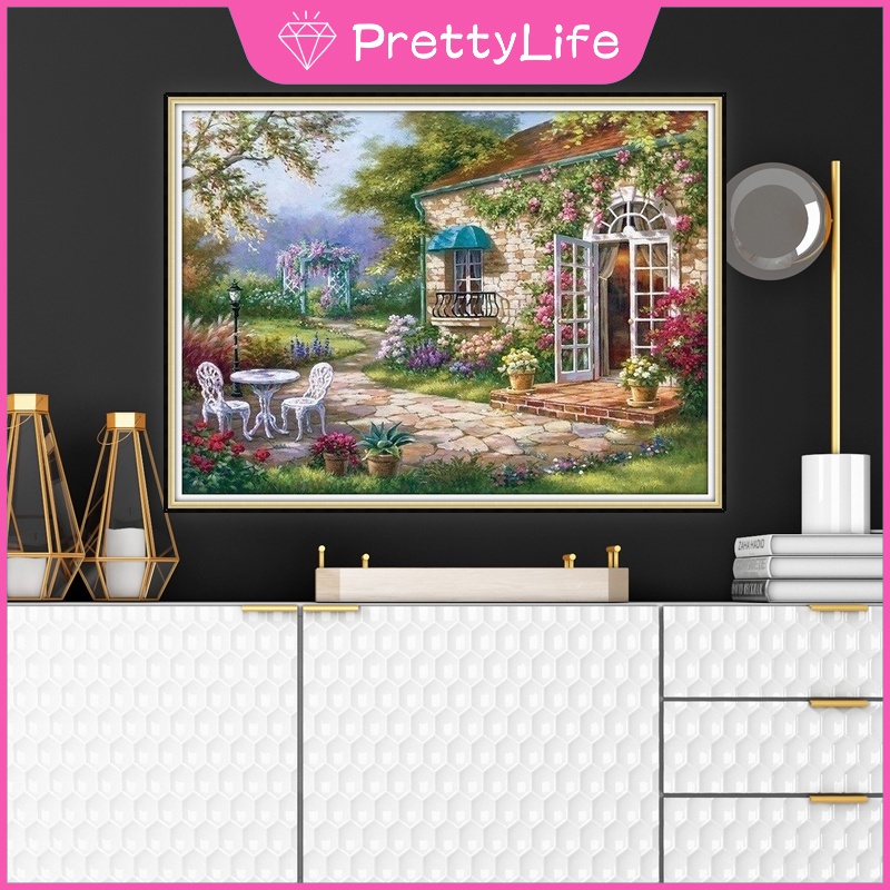 Tranh Đính Đá 5D Tự Làm Hình Phong Cảnh 80x60cm