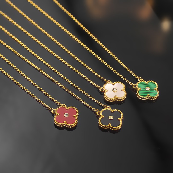 Dây chuyền nữ titan cao cấp hình hoa 4 cánh siêu đẹp, bền màu, hợp thòi trang, dễ phối đồ