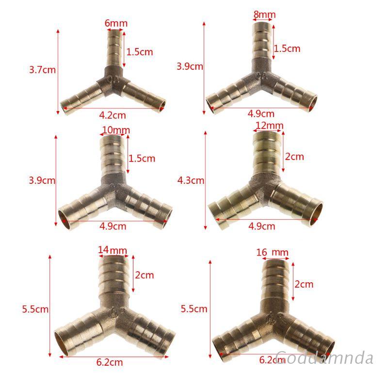 Đầu Nối Ống Nhiên Liệu 3 Chiều Hình Chữ Y Godd 6-16mm