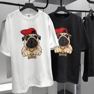[⚡️FREESHIP 50K]  Áo Thun Tay Lỡ Nam Nữ Chó Pug