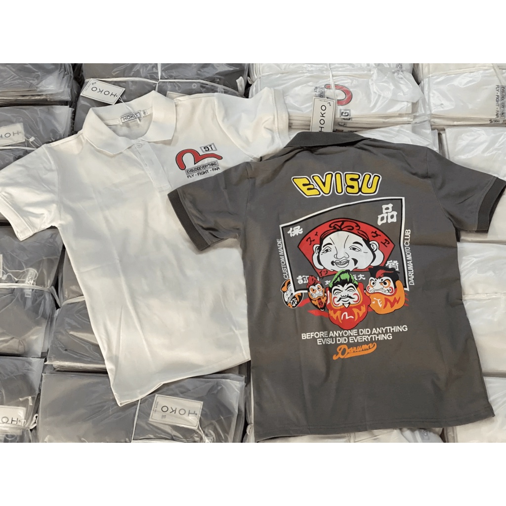 (MẪU MỚI) FREE SHIP ÁO THUN POLO CỔ BẺ EVISUS GỒM NHIỀU MÀU PHỐI ĐỒ CỰC ĐỈNH BN CÓ HÌNH THẬT HHP