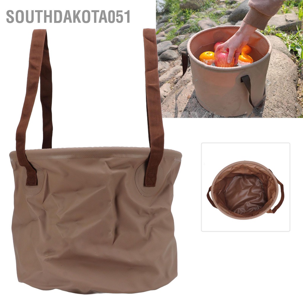 Southdakota051 Xô có thể thu gọn Mang chịu được tiết kiệm không gian gấp di động để đi cắm trại ngoài trời