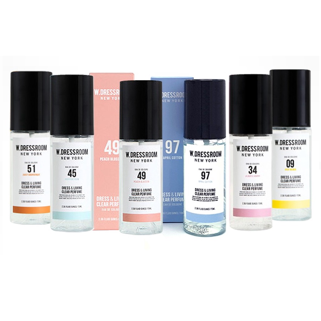 Nước hoa trong suốt W.Dressroom Dress & Living hương Nước xịt thơm W. Dressroom 70ml