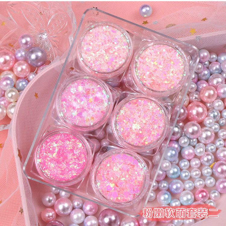 Bộ 6 Lọ gel Kim Tuyến Lấp Lánh Trang Điểm Mắt