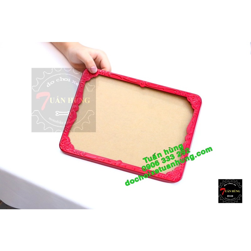 Khung Biển Số Màu Đỏ   Gắn Xe Máy -