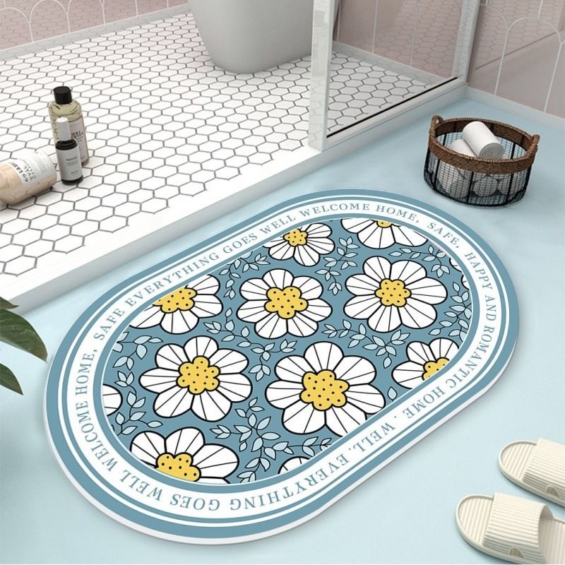 Thảm Chùi Chân Mềm Mại Thấm Hút Nước Nhanh Khô Phong Cách Bắc Âu