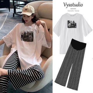 ✙Phụ nữ mang thai mùa hè phù hợp với thời trang 2021 mùa hè mang thai phong cách mới quần áo bà bầu tây phong cách hợp t