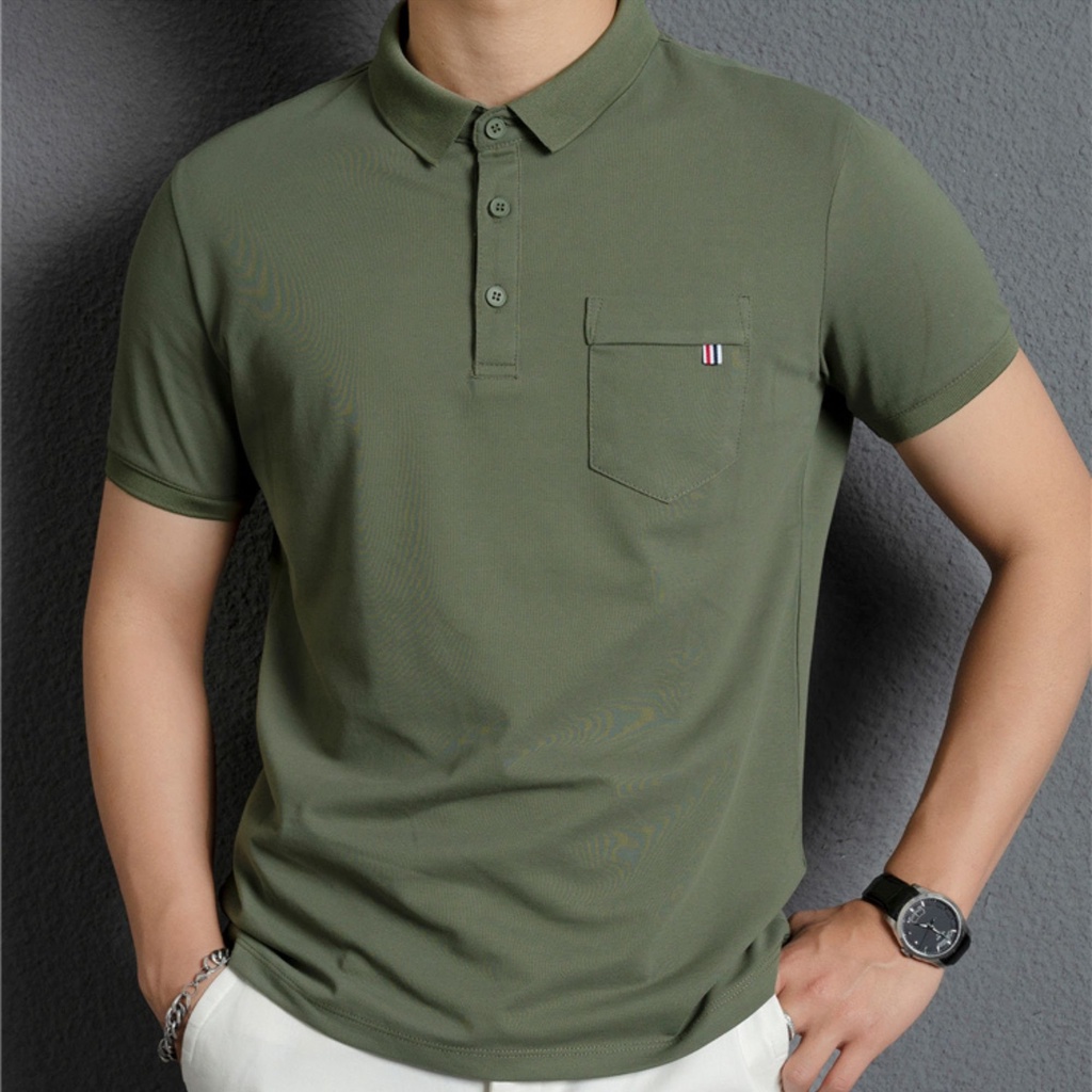 Áo thun POLO nam cổ bẻ vải CVC cá sấu nhiều màu full size  -KO Fashion