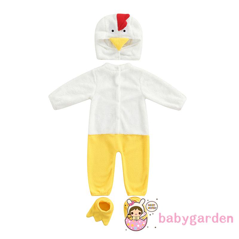 Bộ đồ liền thân tay dài cài nút kèm nón và giày dành cho bé