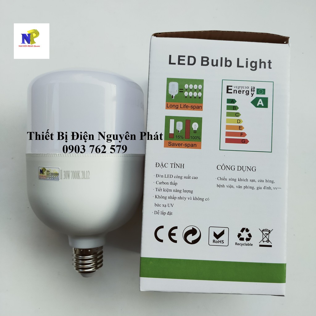 Bóng Đèn Led 30w E27 Kín Nước (Ánh Sáng Trắng/Vàng) - Tiết Kiệm Năng Lượng