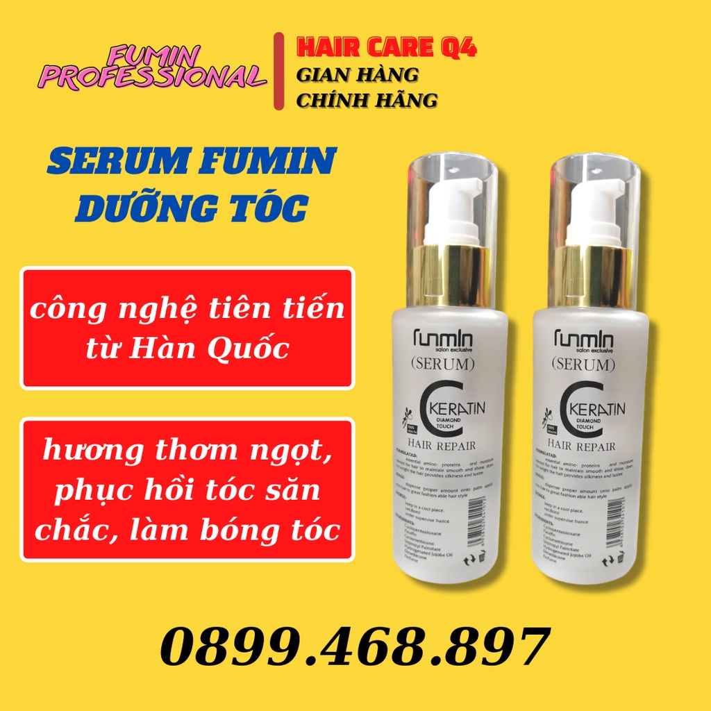 Tinh Dầu Dưỡng Làm Bóng Tóc Không Bết Dính , Serum Giữ Nếp Tóc Hàn Quốc Fumin Chính Hãng 80ml - Hair Care Q4