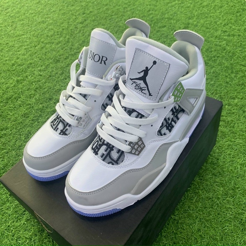GIÀY THỂ THAO SNEAKER JD 4 TRẮNG XÁM DIOR BẢN CAO CẤP ẢNH THẬT SHOP TỰ CHỤP +FREESHIP