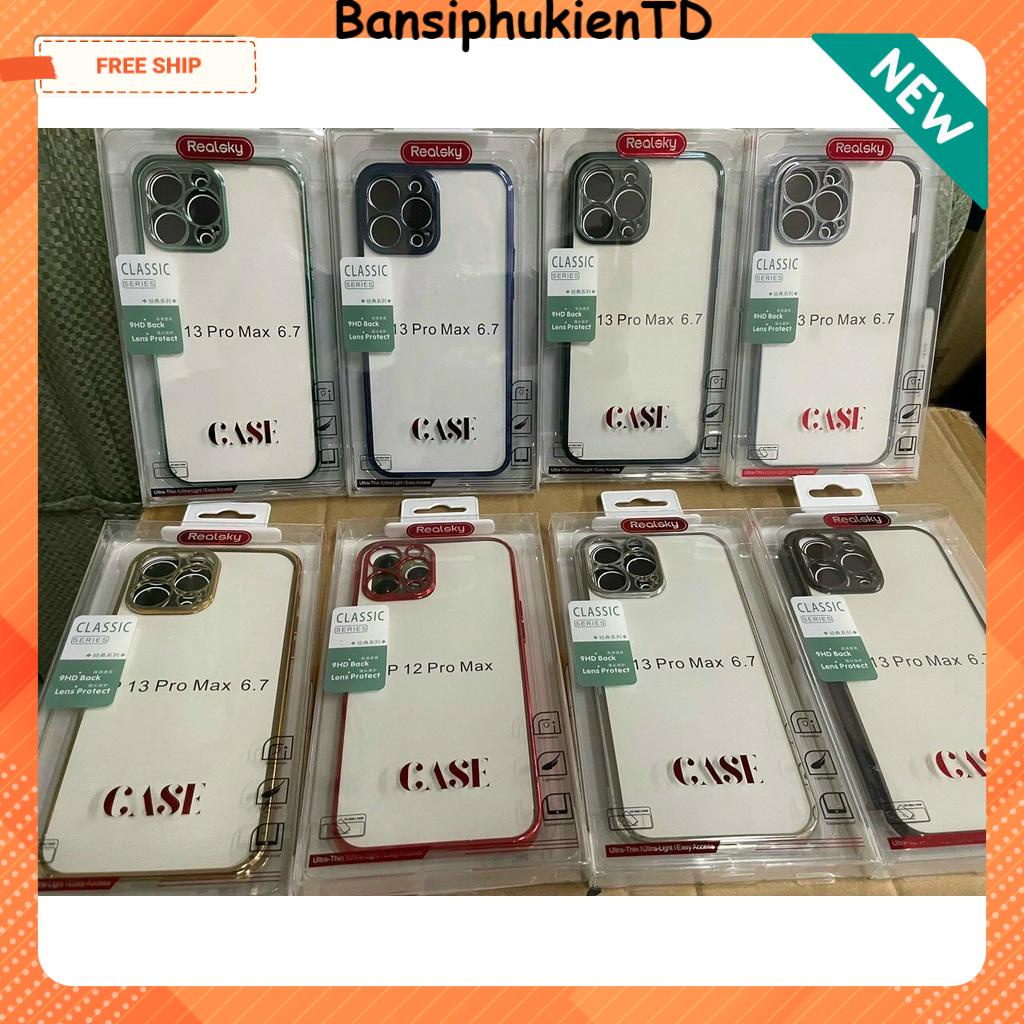 Ốp Lưng Viền Màu IPhone 13Promax 13Pro 13 12ProMax 12Pro 12 11ProMax 11