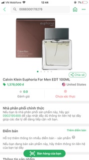 Nước hoa Calvin Klein Euphoria Men edt