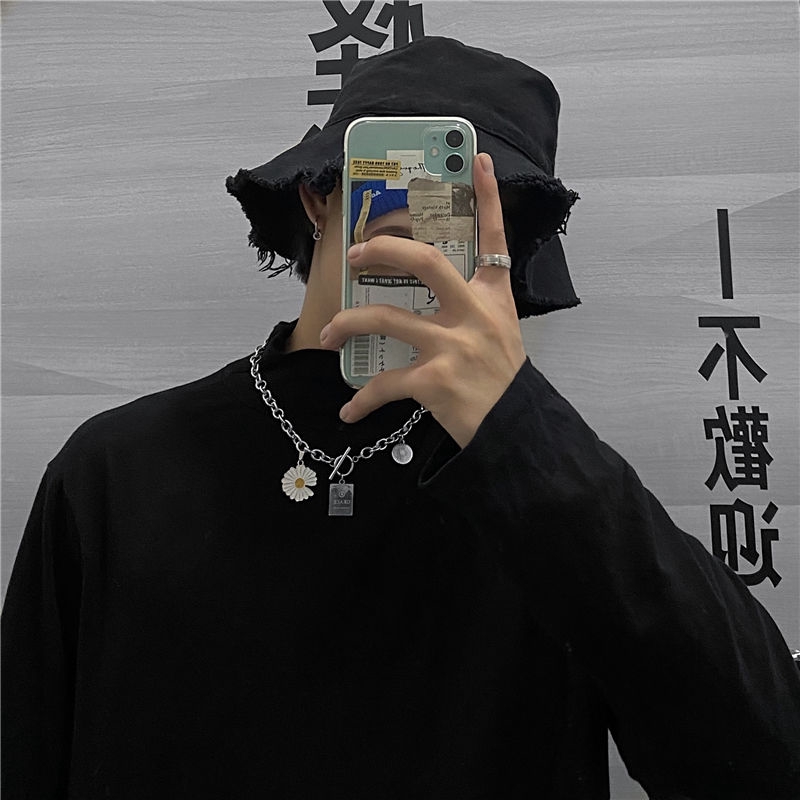 Dây Chuyền Thép Titan Mặt Hoa Cúc Xinh Xắn 228501Phụ Kiện Trang Trí Phong Cách Hip Hop Cá Tính Dành Cho Nam Và Nữ