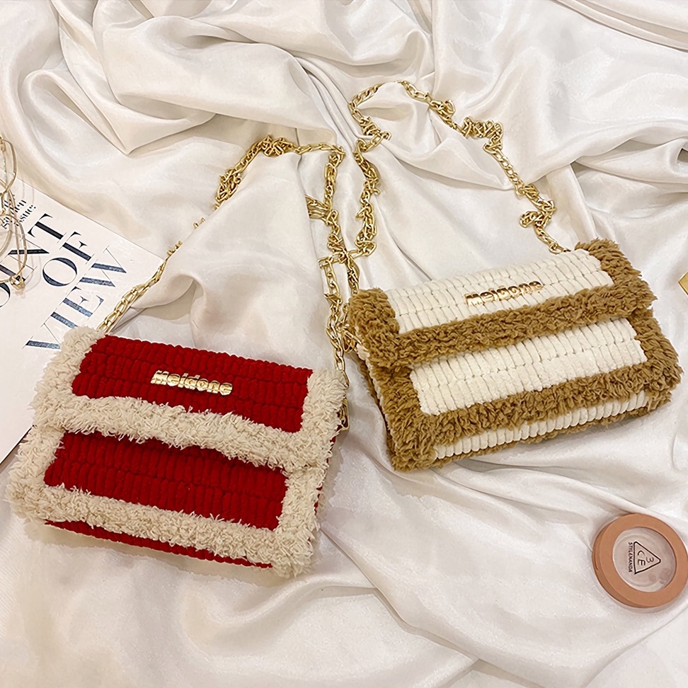 [Có video hướng dẫn] Túi handmade tự đan, túi len đeo chéo Meidone thời trang Hàn Quốc - Bộ phụ kiện đầy đủ LX106