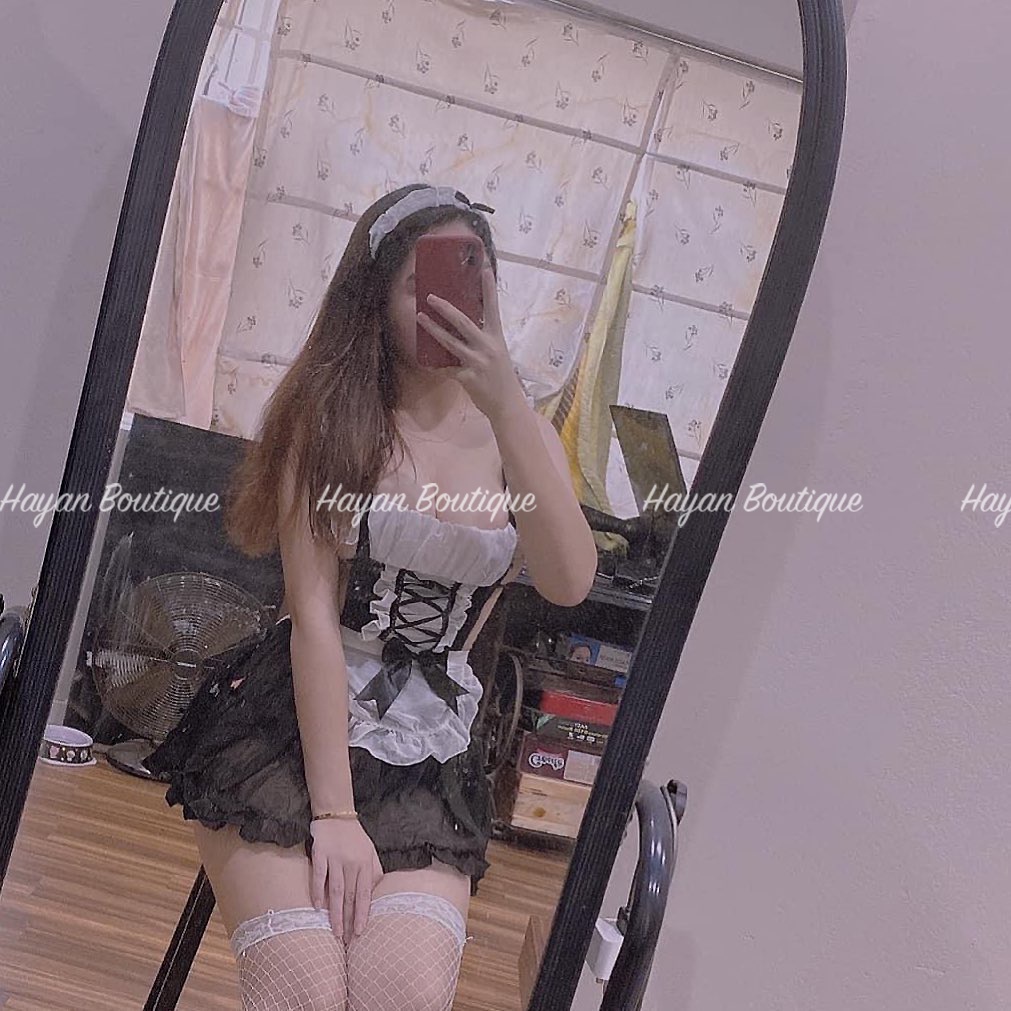 HT30 Đồ ngủ sexy cosplay hầu gái tặng CHÍP, Váy ngủ Cosplay sexy giúp việc gợi cảm HT30