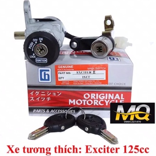 Bộ ổ khoá xe máy exciter 4 số 6 cạnh không có từ