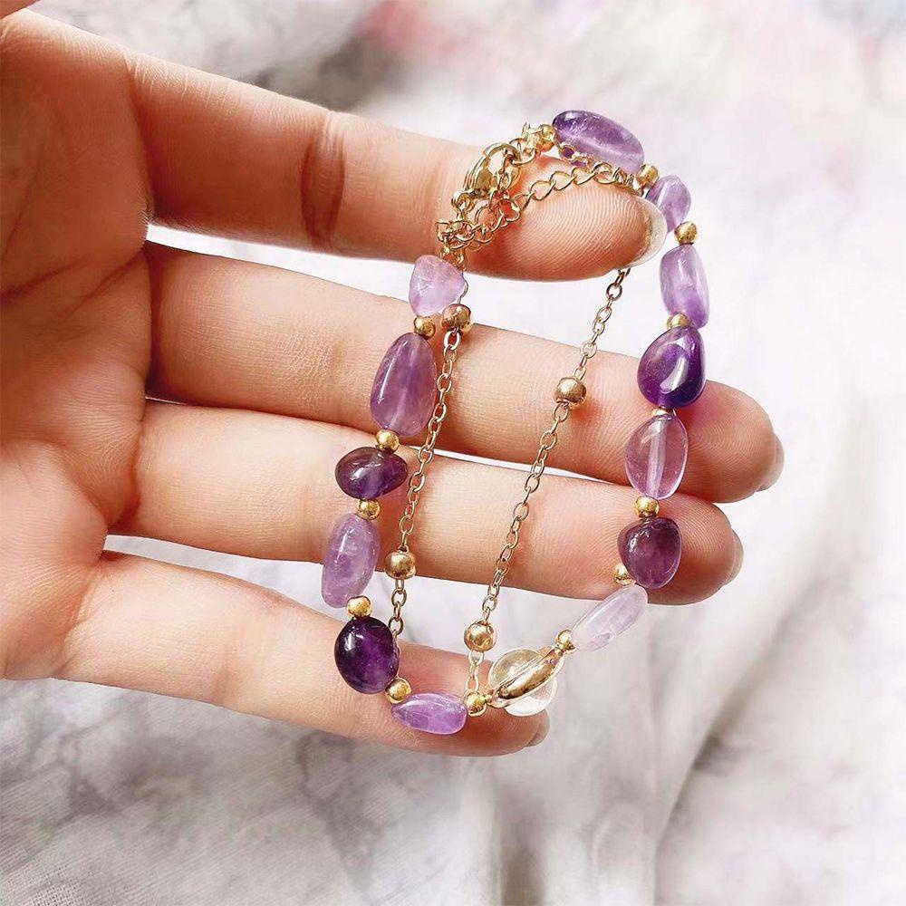 Vòng Tay Chuỗi Hạt Inox Mở Rộng Phong Cách Prehnite Hàn Quốc 2Life