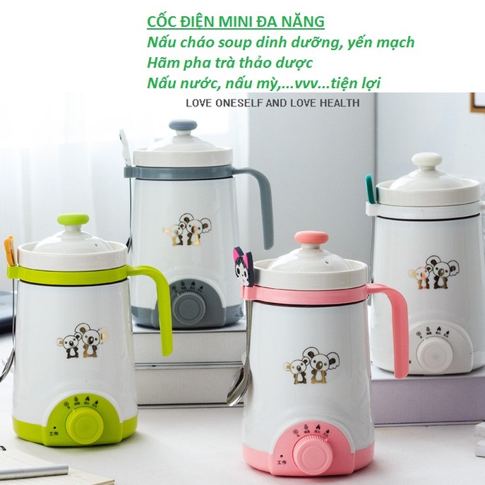 Cốc Điện Đa Năng Mini Tiện Lợi nấu cháo, soup dinh dưỡng, pha trà thảo dược....vvv...mọi người yêu thích