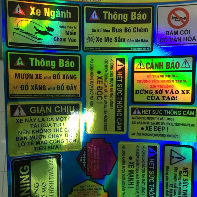 Tem cảnh báo 7 màu xe ngành trộm chó