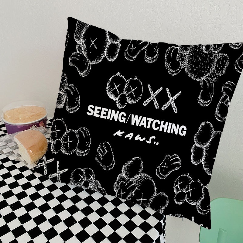 Gối Ngủ Hình Sesame Street kaws Giữ Ấm Cá Tính Cho Ghế Sofa Giường Ngủ Văn Phòng