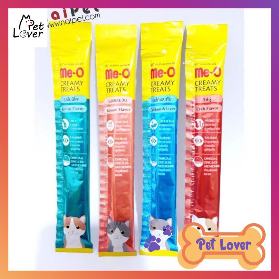 Thức Ăn Dinh Dưỡng Đồ Ăn Vặt Súp Thưởng Cho Mèo Me-O Creamy Treats Gói 15g _Petlover