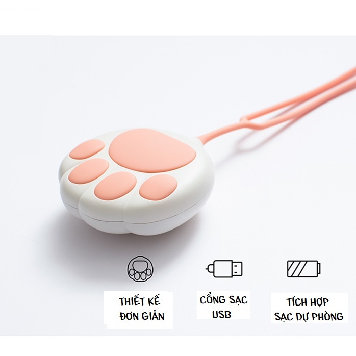 Máy sưởi cầm tay / Sưởi ấm bụng / Sạc dự phòng có dây đeo hình chân mèo