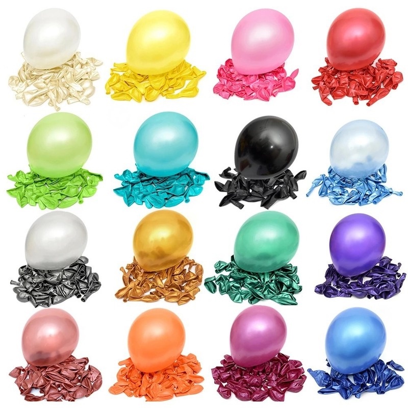 100 Bong Bóng Kích Thước 10 Inch Bằng Latex Dùng Trang Trí Tiệc