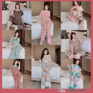 Bộ lụa Pijama chất lụa Mango mềm mịn, không nhăn, hàng thiết kế - 100% ảnh thật