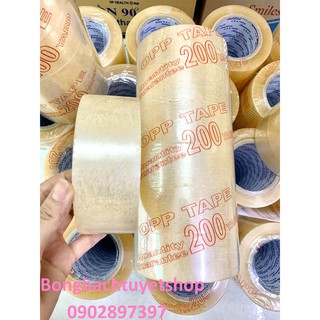 COMBO 6 Cuộn băng keo trong siêu dính tiện lợi 200 yard – Băng keo dán thùng( 1 cây )