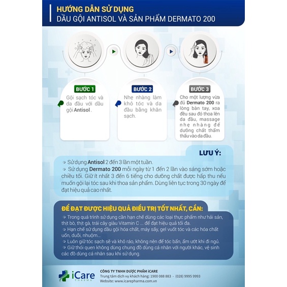 [ICare Pharma] Serum Ngăn Rụng Tóc Dermato 200