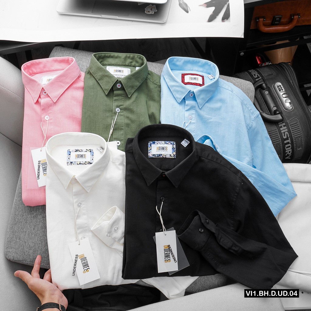 Áo sơmi nam dài tay công sở chất vải linen kiểu dáng thanh lịch trẻ trung DICYDE VI.BH.D.UD.04 siêu mát